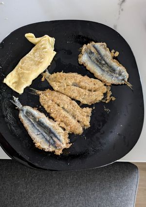 Una foto de Boquerones rebozados como lo hacen los grandes cocineros