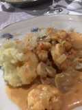 Strogonoff de camarones