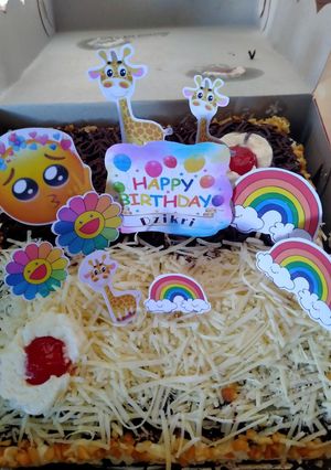 Foto resep Brownis ulang tahun