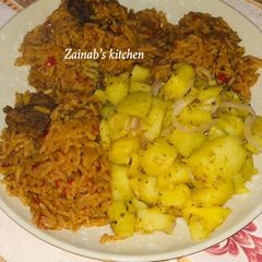 A picture of Pan grilled potato recipe II🍽🥔🧅.