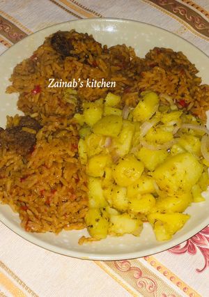 A picture of Pan grilled potato recipe II🍽🥔🧅.