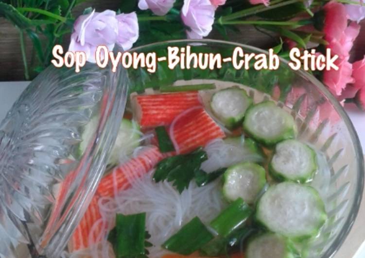 Resep Sop Oyong-Bihun-Crab Stick yang nikmat