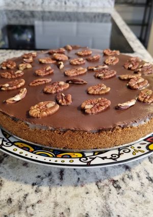 Foto de Torta de Chocolate com Nozes vegana