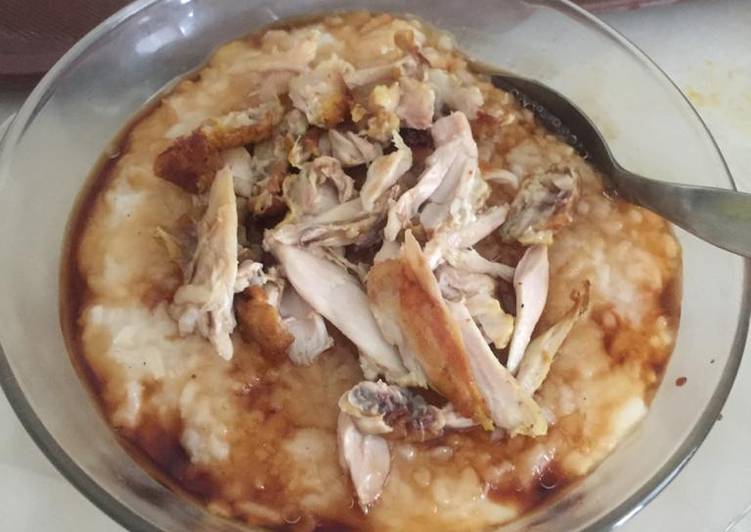 Resep buat Bubur Ayam Suwir Sederhana masakan sehari hari