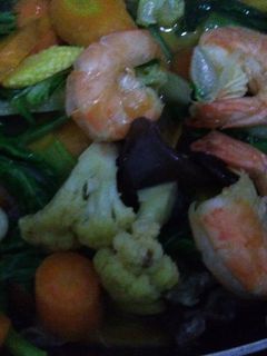 Foto resep Tumis sayur udang simple (capcay non kemiri)