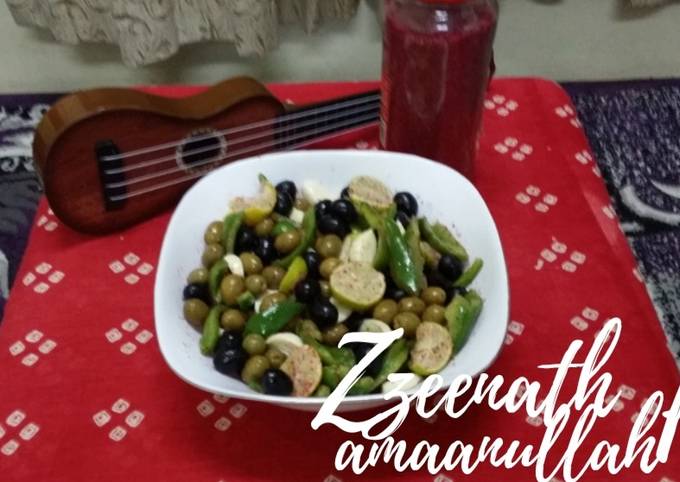 Easiest Way to Prepare Favorite Mixed Olives and Garlic Salad