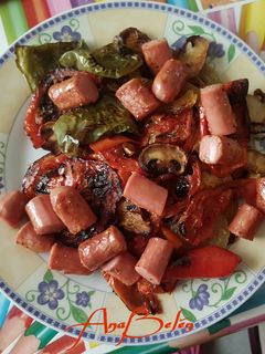 Una foto de Verduritas al horno,¡ Y por que no!! con su acompañamiento
