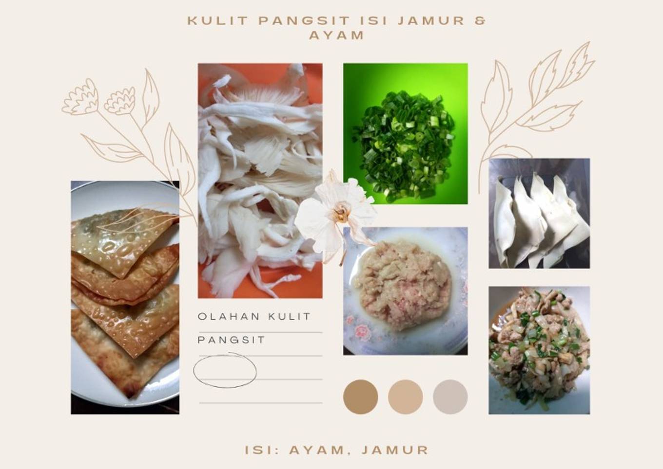 Pangsit Goreng Isi Ayam & Jamur