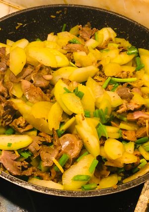 Hình của món Lòng vịt xào bí xanh Bắc.