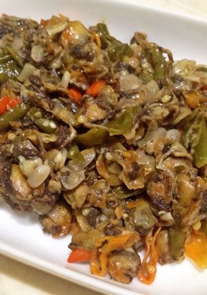 A picture of Spicy Sautéed Cockles (lunch).
