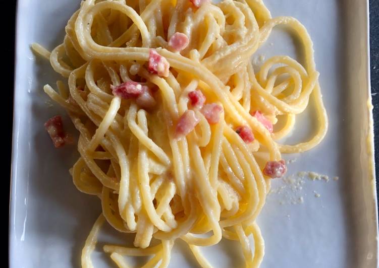 Recipe: Delicious Pasta Carbonara (recette italienne sans crème)