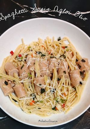 Foto resep Spaghetti Sosis Aglio Olio
