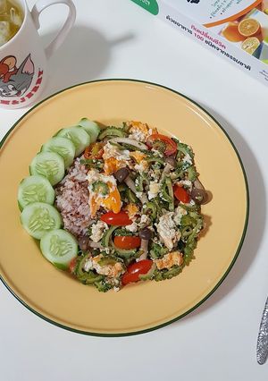 รูปของ มะระขี้นกผัดไข่ (ผัดน้ำ)