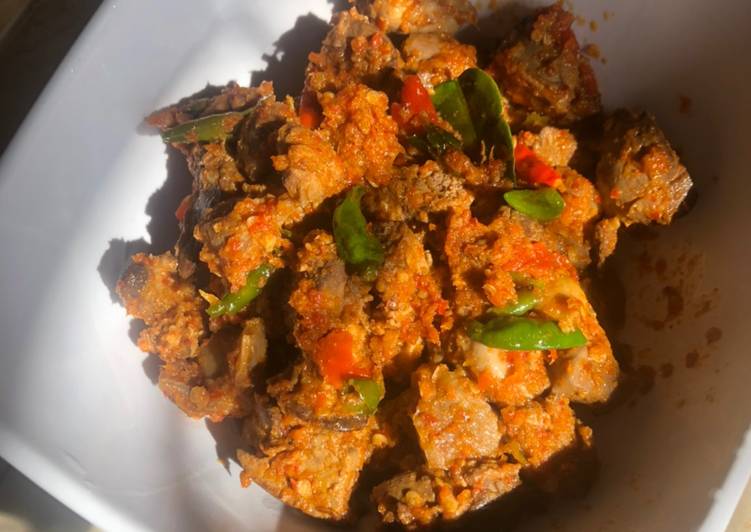 Resep Sambel pedes ati ampela ayam, Enak