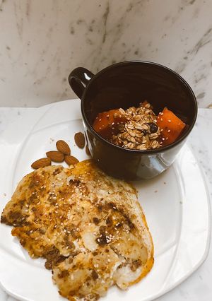 Una foto de 🤍Tortilla de papa fácil con carne molida 🥔