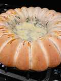Spinach and artichoke dip with rolls