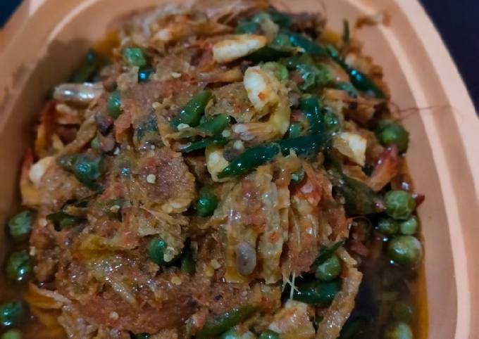 Resep Tauco udang rimbang tahu kering Anti Gagal