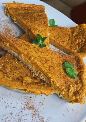 Una foto de Pastel de calabaza / zapallo 🎃saludable 😋