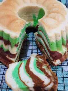 Foto resep Marmer cake putih telur 3 rasa