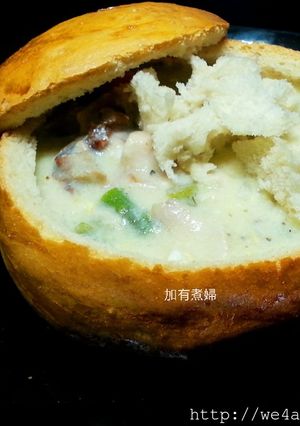 濃湯麵包盅 的食譜成品照片