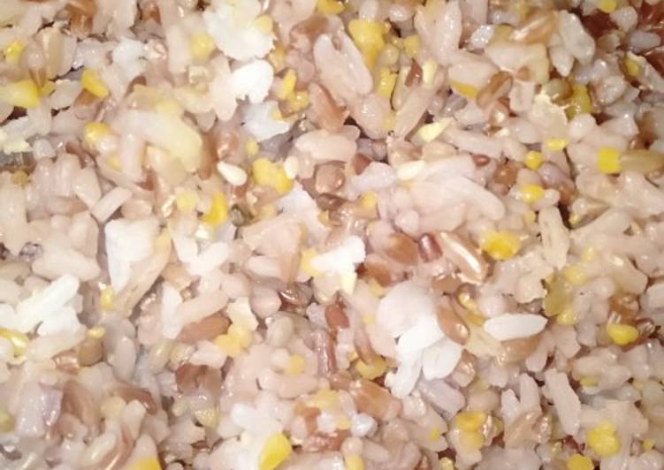 Cara Gampang Menyiapkan Nasi merah campur  Anti Gagal