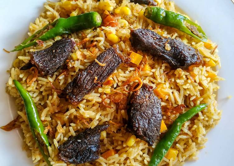 Nasi Kari India dengan Basmati