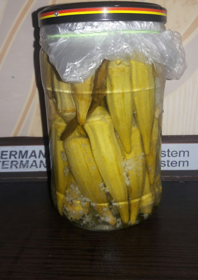 عکسی از دستور ترشی بامیه
