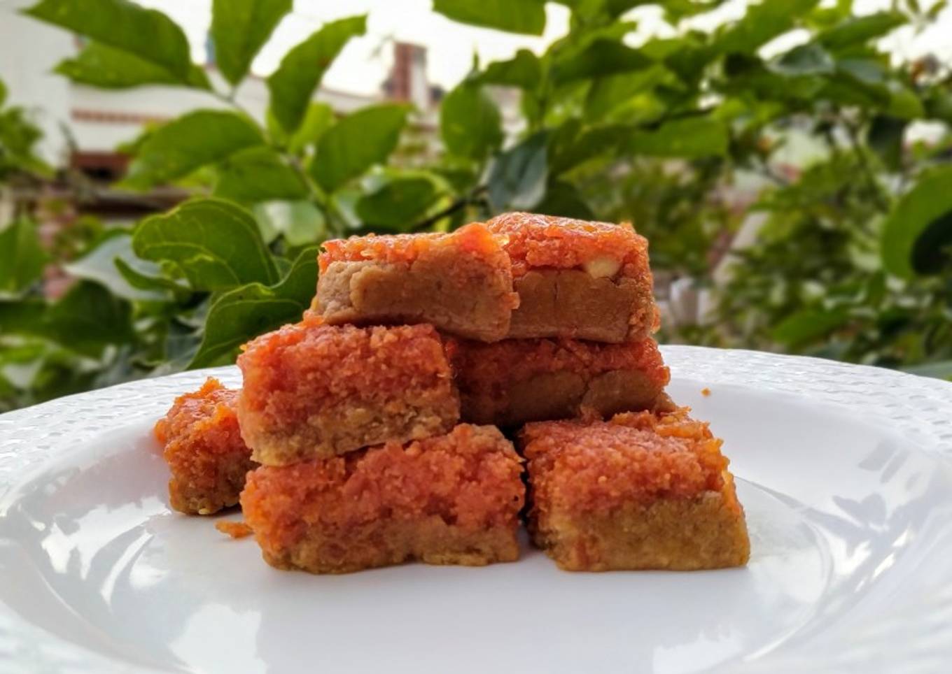 Besan carrot barfi