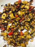 Red bell pepper & chicken fry#Ramzan Special !!