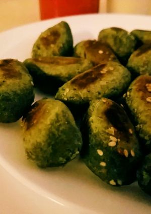 A picture of Spinach or Palak Muthias.