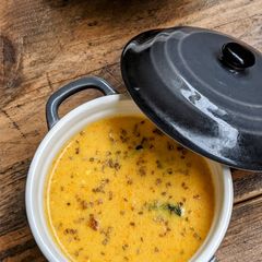 A picture of Ajwain Kadhi.