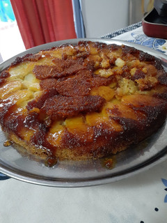 Una foto de Tarta de manzana invertida 🍏🍎