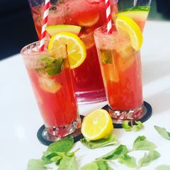 A picture of Watermelon Mojito 🍉🍉🍉.