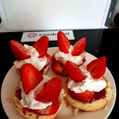 Butterfly Strawberry Scones 😁 A picture of Butterfly Strawberry Scones 😁.