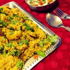 A picture of Mushrooms Pulav.