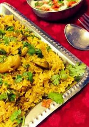 A picture of Mushrooms Pulav.