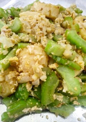 Gambar Tumis Sayur Peria Dan Egg Tofu