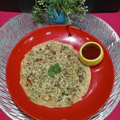 A picture of Thecha Paneer Paratha From Leftover Chapati.