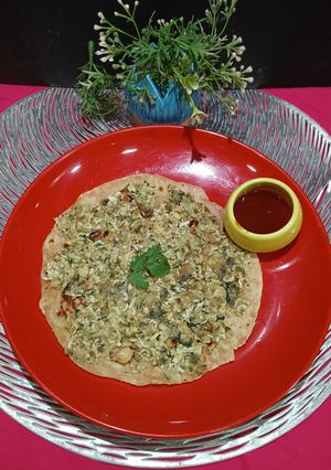 A picture of Thecha Paneer Paratha From Leftover Chapati.