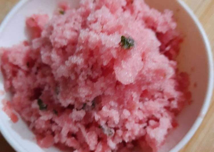 Steps to Make Quick Water melon sorbet