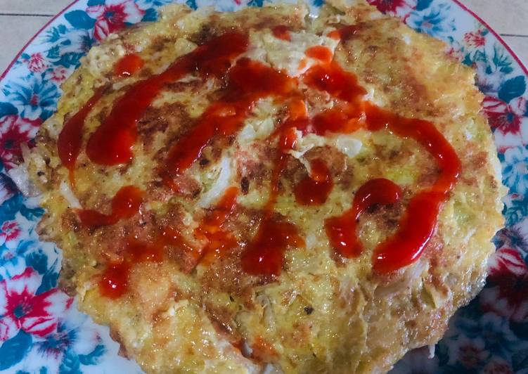 Omelette Sawi Kentang