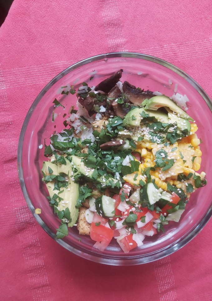 Una foto de Poke bowl vegano :)