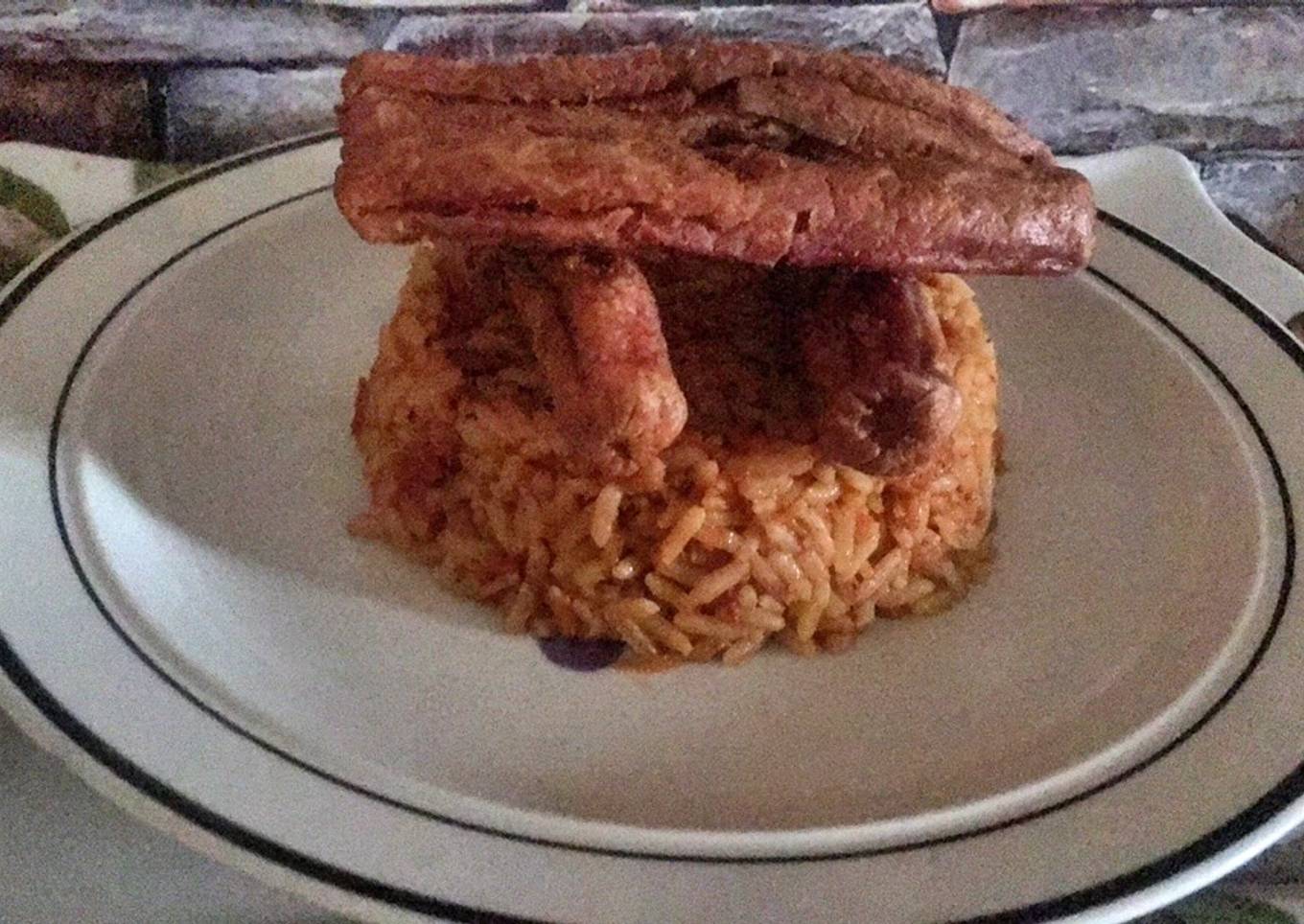 Jollof rice with sausage