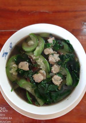Hình của món Canh rau tập tàng.