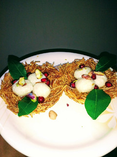 A picture of Rasgulla birds nest.