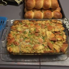 A picture of Super Thanksgiving Dressing (stuffing).