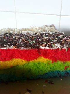 Foto resep #3weekschallenge Rainbow Cake Kukus