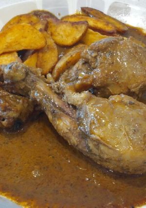 Una foto de Muslos de pollo al piri piri