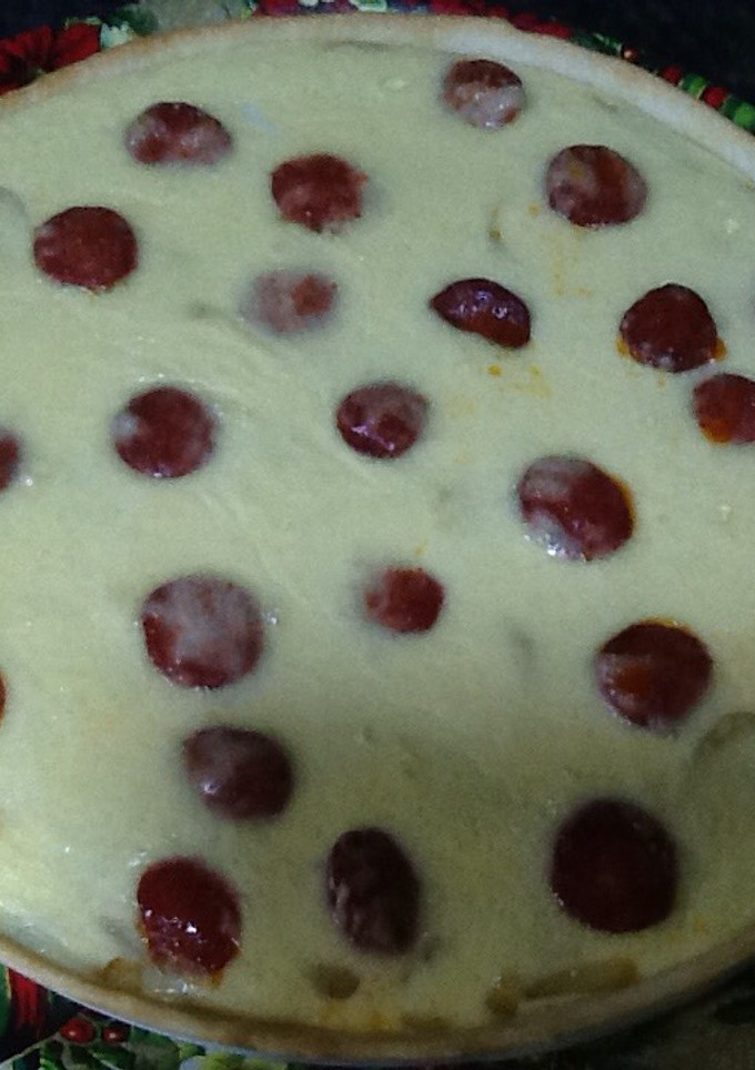 Una foto de Quiche de cebolla y chorizo