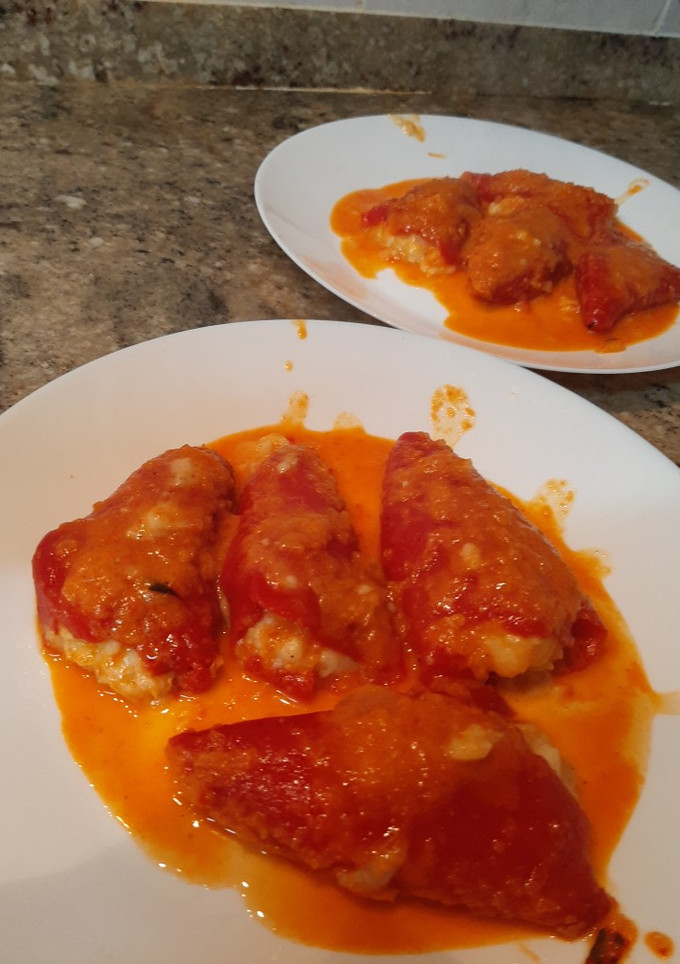 Una foto de Pimientos rellenos de merluza